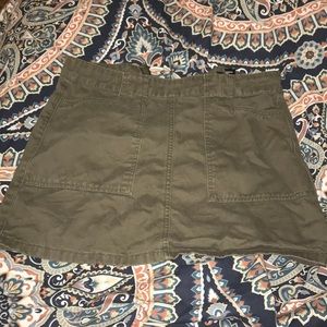 forever21 green jean skirt